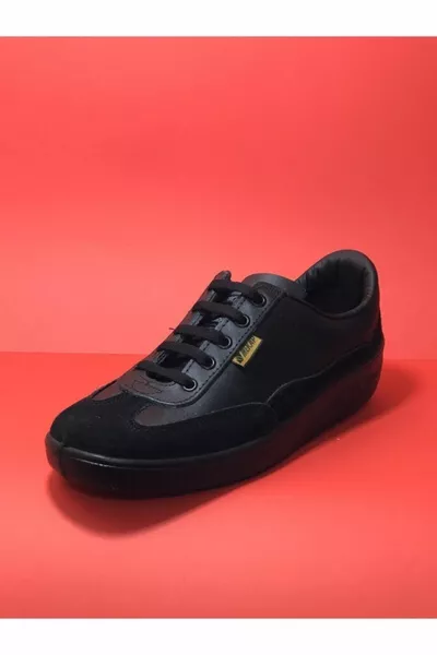 أحذية جلدية أصلية سوداء للرجال