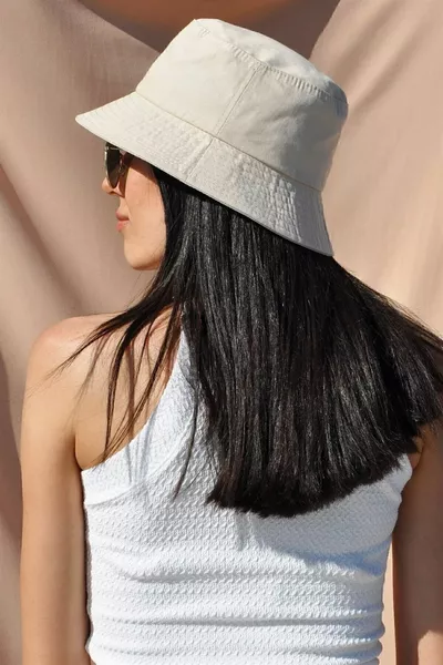 Summer Fabric Bucket Hat, Men Women Straight Fisherman Bucket Hat, Unisex