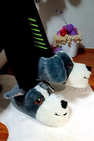 Figura Cane  Peluche Animale Penduf Grigio