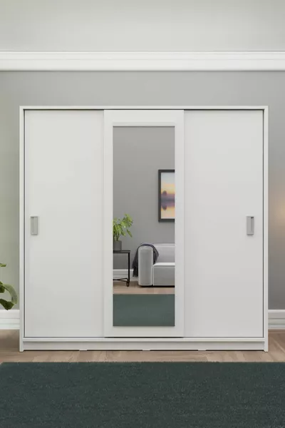 Armadio scorrevole bianco