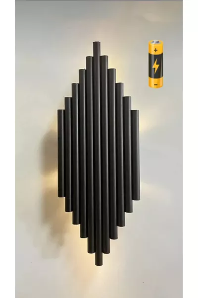 Modern Luxe Plaats Aan/Uit Knop Batterij Wandlamp Zwart