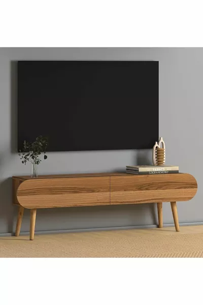 Lotus TV Stand  Cm Walnut