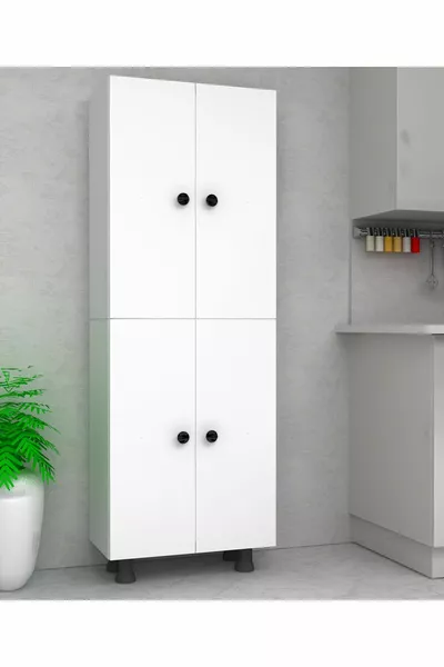 Многофункционален шкаф с 6 отделения, кухненски шкаф, килер,  cm ПДЧ