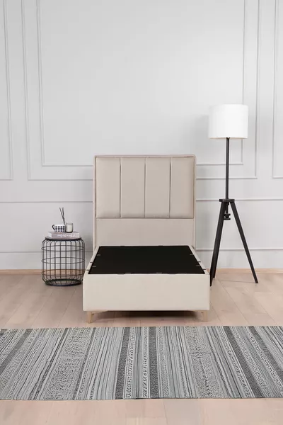 Gold Therapy Storage Base and Headboard Set Beige (BED NOT INCLUDED)