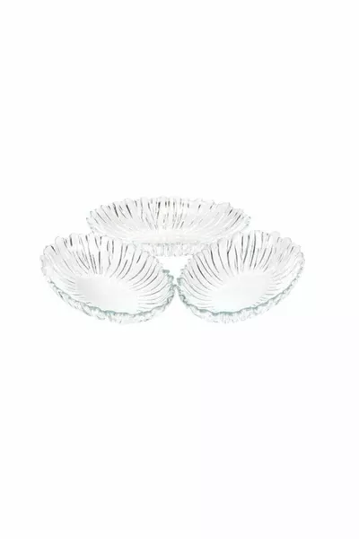 Aurora Snack and Breakfast Bowls - Set of 6 Glass Boat Plates