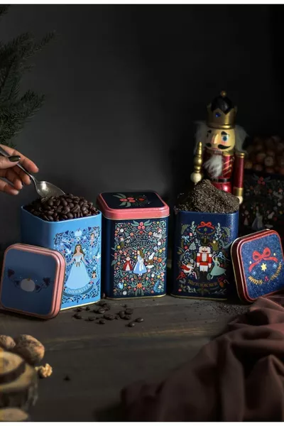  Kare Metal Saklama Kabı  3 Lü Set Tales