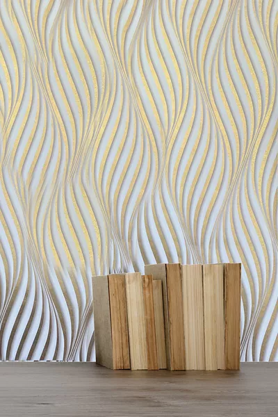 Bien Exclusive Урбанистични Текстури Блестящо Злато Вълнообразни 3D Премиум Стенни Тапети 5 м²