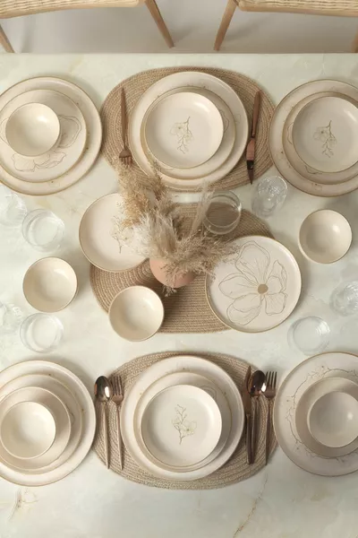 Обеденный набор Taupe Bloom Nordic, 6 персон, 6 предметов