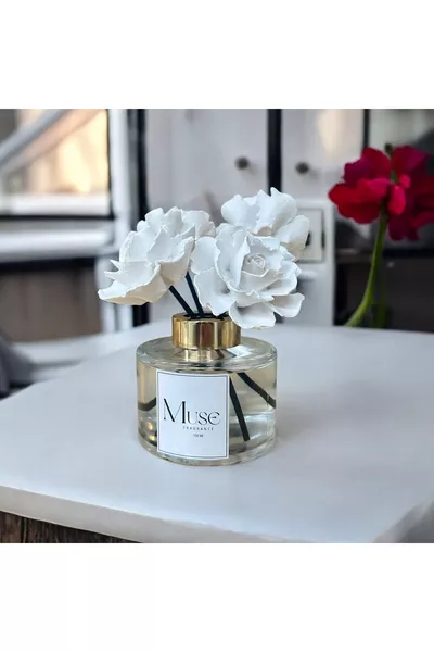 Cc Ceramic Flower Designed Stick Room Fragrance with Japanese Cherry Scent