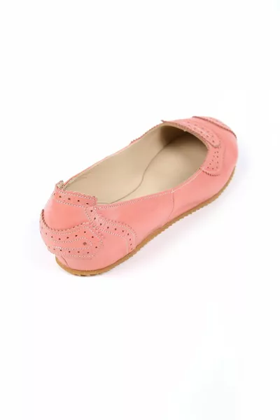 Kadın Pembe Deri Babet