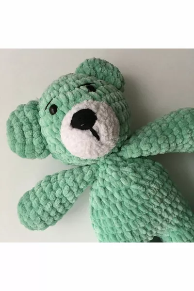 Amigurumi لعبة الحياكة تيدي الدب والجوارب الطفل البرتقالي