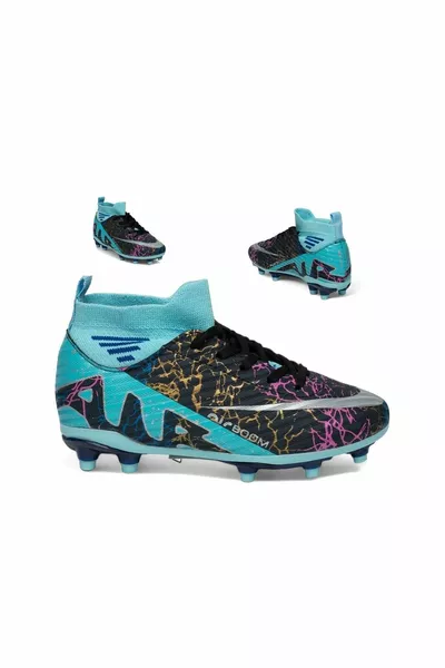 أحذية كرة القدم Laliga  باللون الأزرق الداكن نمط الفيروز