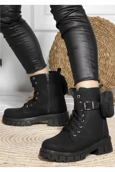 أحذية ثلجية مقاومة للماء مع فرو للفتاة الصغيرة وداخل 