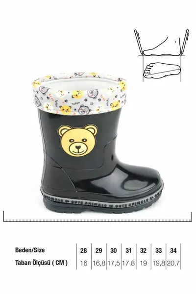 Boys' Winter Waterproof Rain Boots/Boots with Warm Liner Inside