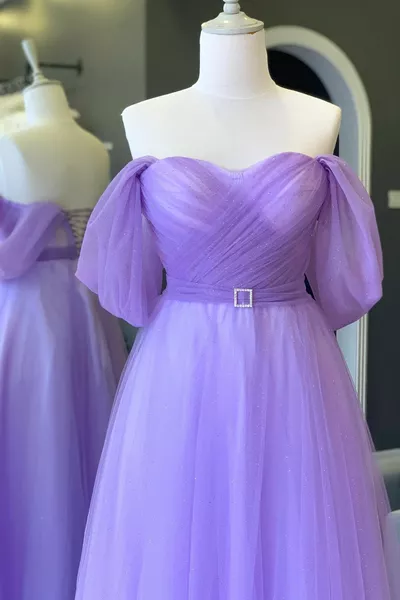 أرجواني بريق رايات ماكسي طول حزام مفصلة شفافة مساء اللباس وسهرة اللباس