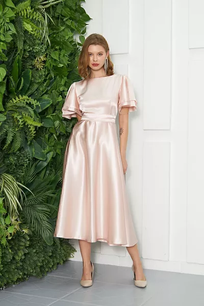 Lisa Robes de soirée en satin poudré pour femmes