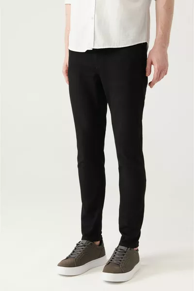 Jeans Rio elasticizzati lavati bottalati neri da uomo 