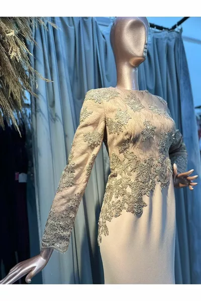 فساتين السهرة الساتان خطوبة الزفاف الحناء بعد حفل الزفاف وعد الخروج من فستان المنزل