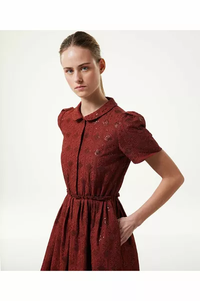 Бродирана рокля с пайети