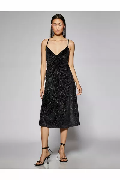 ميدي طول مساء اللباس حزام بريق المخملية الرباط مفصلة