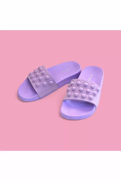 Чехли Popit Girls/Плажни/Морски чехли Меки чехли Eva, играчка Popit с каишка