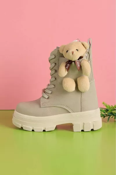 الفتيات الدب لعبة الدانتيل متابعة أحذية الصوف بسحاب