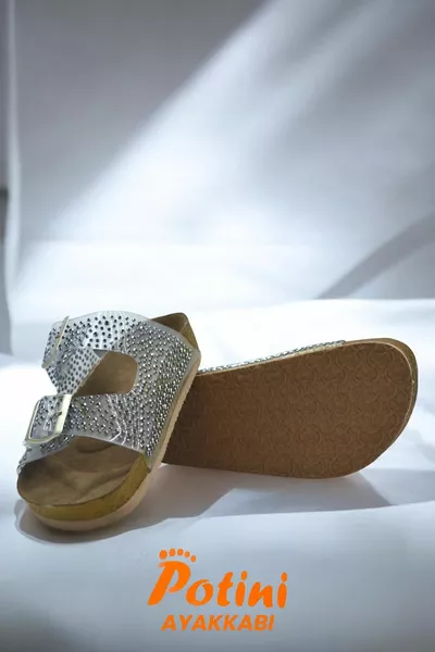 Натуральный камень Двойная пряжка Морской камень Женские тапочки