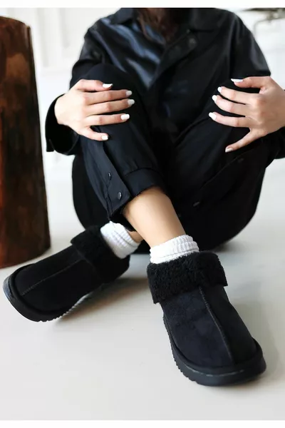 Черные замшевые сапоги Abby