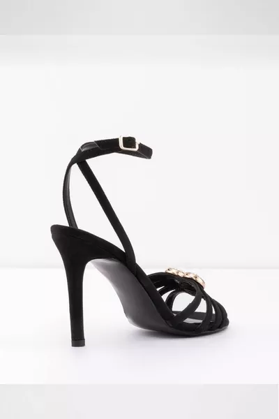 ALAMEDA-TR - Zwarte sandalen met hak voor dames