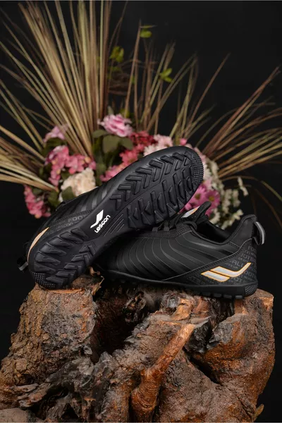 Legend Series Heren Astroturf en Futsal Voetbalschoenen Zwart () Antislip, robuust, duurzaam en gegarandeerd