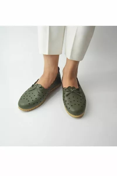 Mama Женские удобные балетки с бантом