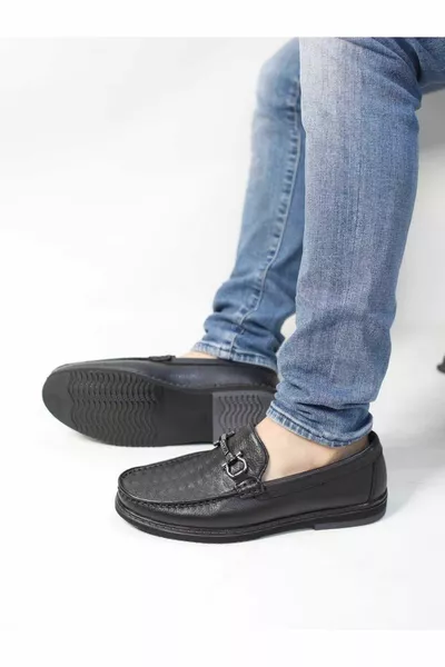 Chaussures intérieures en cuir souple Loofer pour hommes