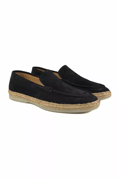 Aspendos Herren Loafer Schuhe aus echtem Wildleder in Schwarz