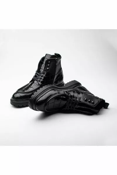  Private Men's Style Stivali neri casual