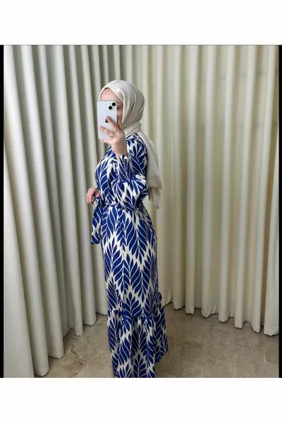 Damen Satin Bellae Kleid mit Gürtel