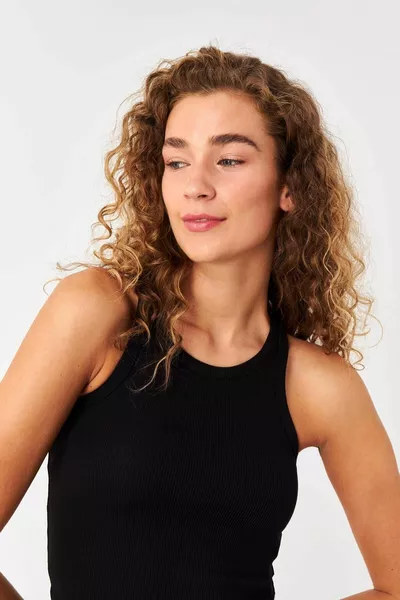 Halter Neck Ribbed Crop Top 