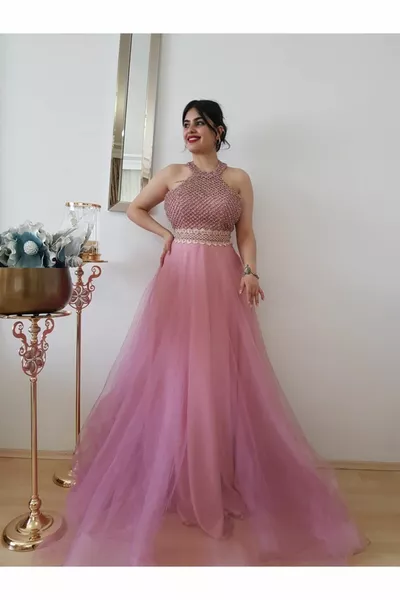 Женское сиреневое ожерелье Дизайн галстука Помолвка Вечернее платье