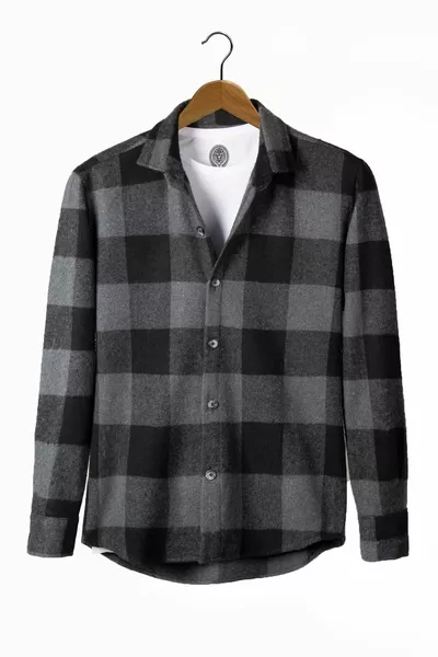 Echtes Slim Fit Holzfällerhemd.