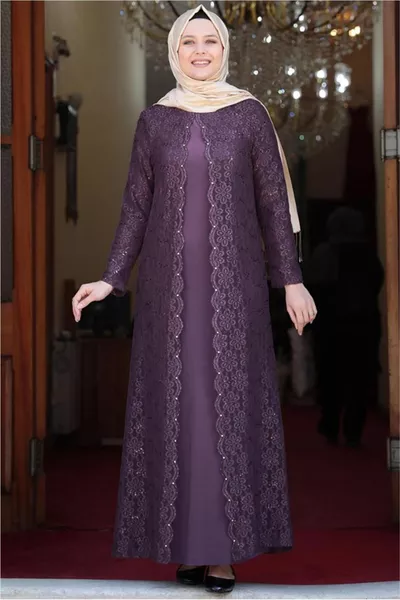 المرأة الوردي (ROSE) الدانتيل الترتر مفصلة مساء اللباس 