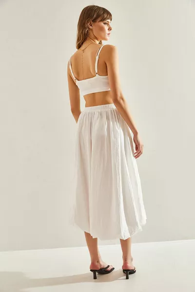 المرأة مطاط اصطف المظلة النسيج تنورة بالون 