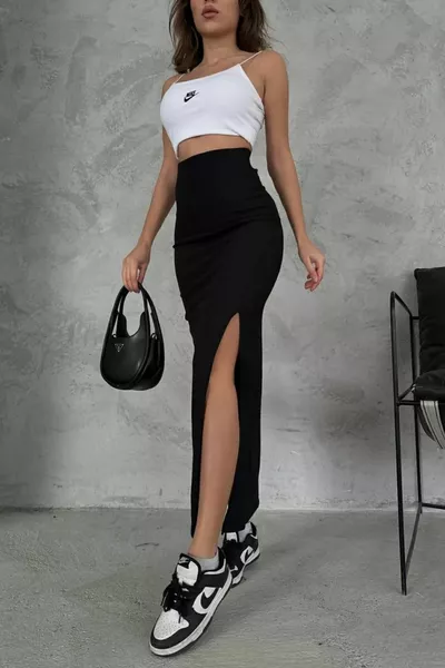 Pencil Skirt Front Slit Length cm Flexible Does Not Show Inside Does Not Knee High Waist Corset Belt