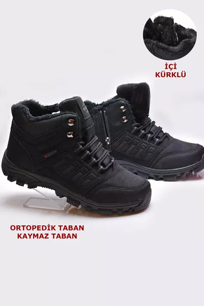  Orthopedic Non Slip Sole Fur Men's Boots Outdoor Boots