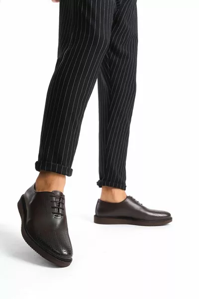 Men's Leather Lace-Up Classic Shoes -kh