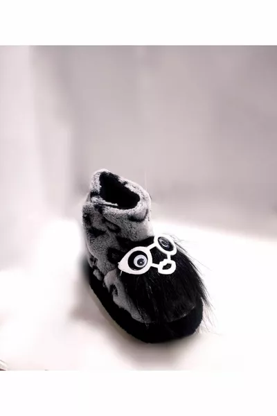 Rutschfeste Sohle Baby Panduf für den ersten Schritt, nicht verschwitzte Wolle, spielendes Augenpanduf