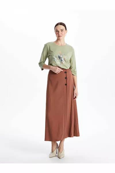 Gonna da donna Belmando dal taglio dritto ad A con elastico in vita