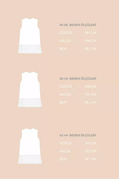 ملابس داخلية بلا أكمام بطيات - أسود