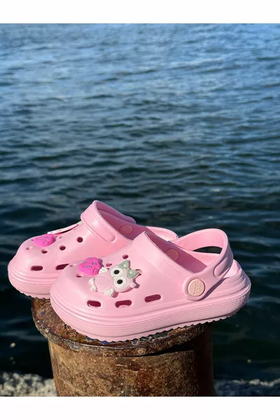 Летни чехли за момичета Неплъзгащи се фигурни сандали Чехли Крос Морски Басейн Чехли Розово