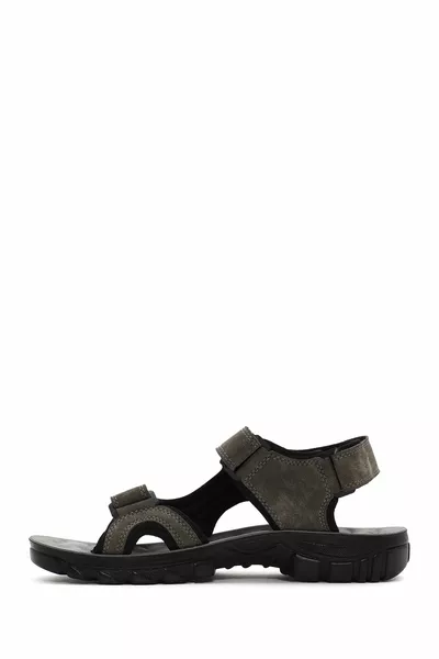 صنادل جلد نوبوك كاجوال للرجال باللون الأخضر 