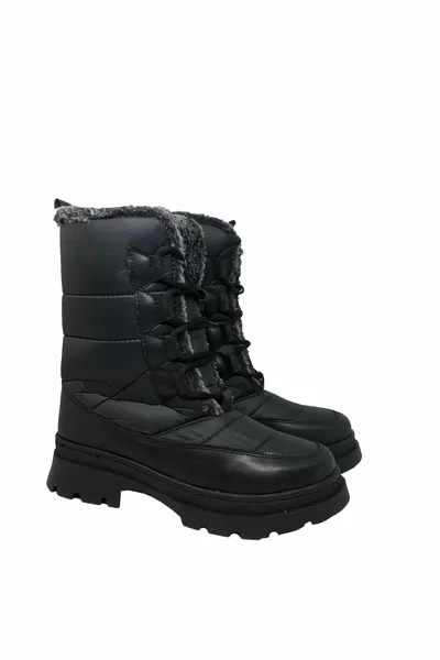 Snow boots with thick soles inner feathers