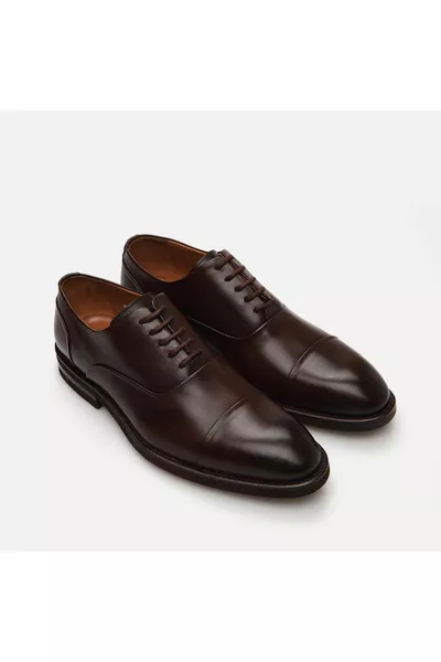 Натуральная кожа коричневая мужская классическая обувь